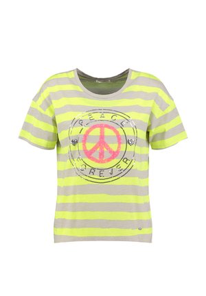 WT SYMBOL ROUND - T-shirt imprimé - neon yellow