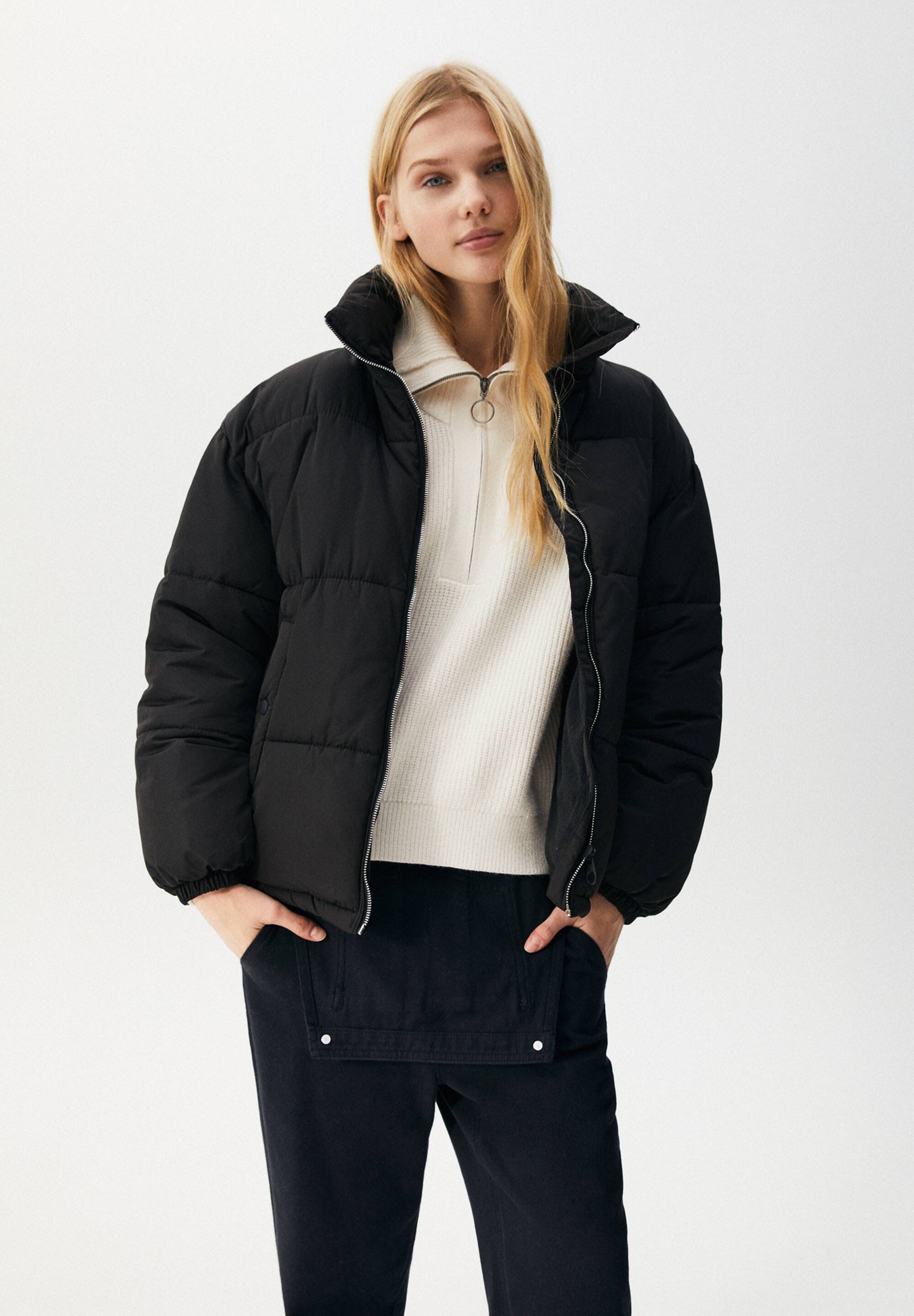 PULL\u0026BEAR Down jacket - black - Zalando.de