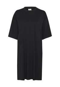 Svart oversized t-shirt i mjuk bomull. Har korta ärmar, rund halsringning och en avslappnad passform utan synliga mönster eller detaljer.