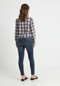 Noisy May Petite Skinny džíny - dark-blue denim