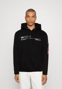 Alpha Industries AI REFLECTIVE HOODY - Huppari - black
