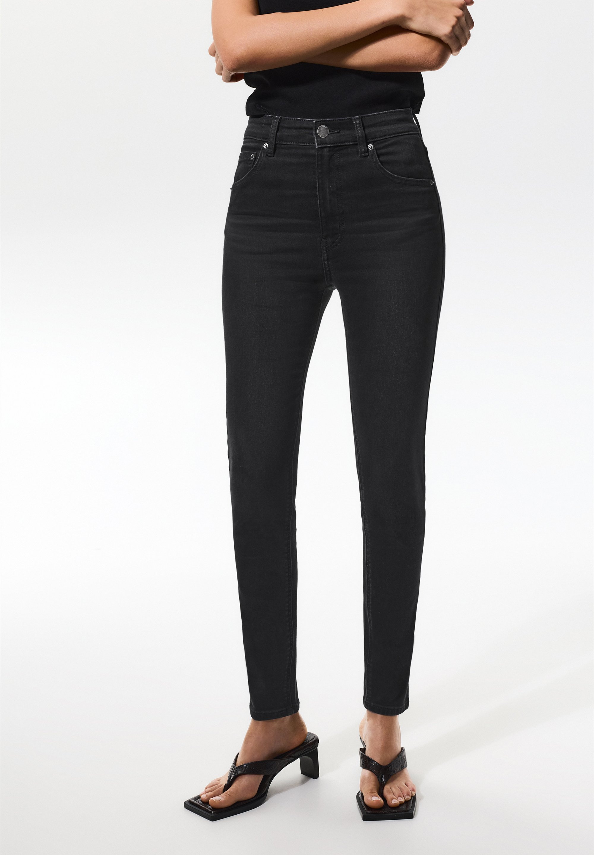 Jeans Skinny Noir Stretch Taille 12 - Confort Parfait Pour Un Style Quotidien