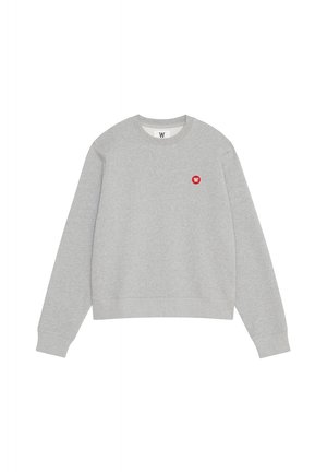 WWTYE CROPPED LOGO BADGE - Mikina - grey melange