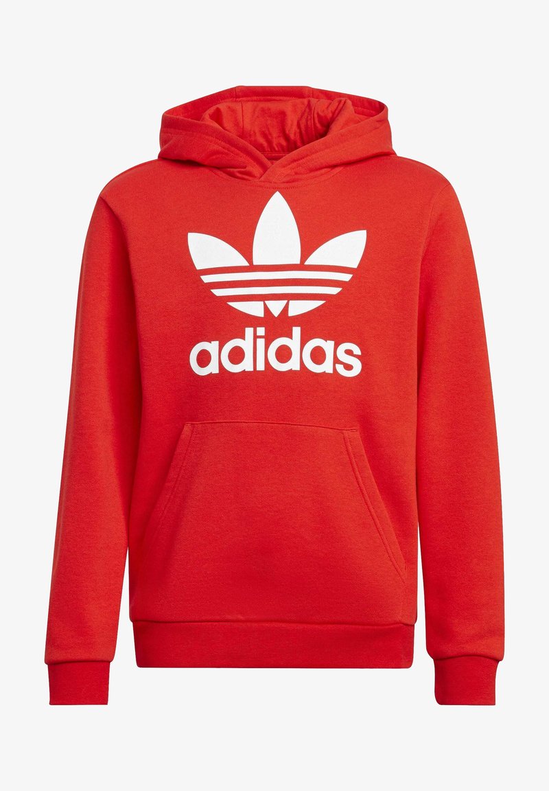 adidas Originals TREFOIL - Mikina s kapucí - red/white