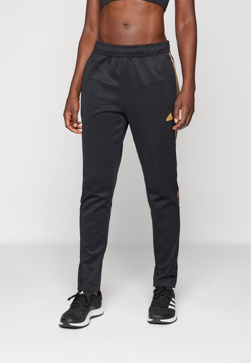 adidas Sportswear TIRO CUT 3 STRIPES TRACKPANTS - Treniņtērpa apakšdaļas - black/team victory red/tan