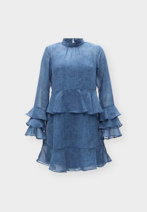 Vero Moda, VMHANNA LAYERED SHORT DRESS - Φόρεμα ημέρας - dark denim