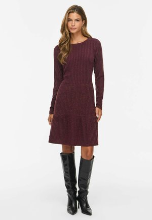 VILA, SHORT DRESS VIELITA LONG SLEEVED - Рокля тип пуловер - winetasting