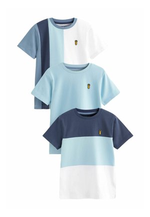 Next 3 PACK - REGULAR FIT - T-Shirt print - blue white