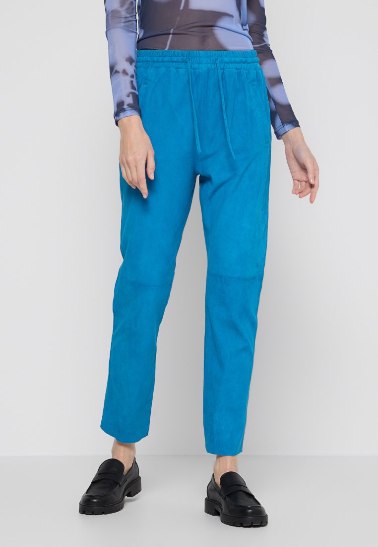 Oakwood Leren broek blauw