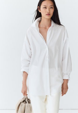 Massimo Dutti, Button-down blouse - white denim