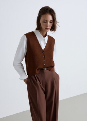 Calliope, MAGLIA TINTA UNITA - Waistcoat - biscotto