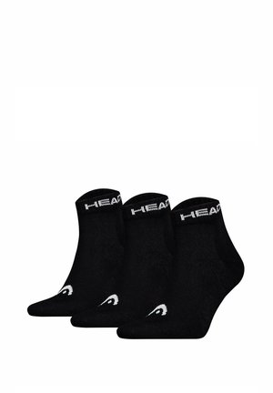 UNISEX QUARTER 3ER PACK - ALL LOGO EINFARBIG - Chaussettes de sport - schwarz