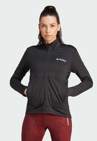 Adidas Terrex - TERREX MULTI LIGHT FLEECE FULL-ZIP - Užtrauktuku užsegamas treningas - black Miniatiūros vaizdas 1