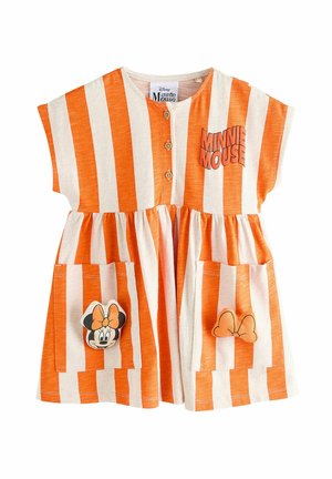 Next REGULAR FIT-SHORT SLEEVE - Robe en jersey - minnie mouse orange stripe
