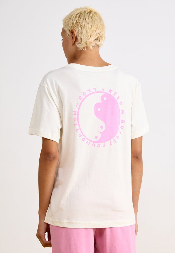 KEEP A BREAST DAY - Print T-shirt - egret