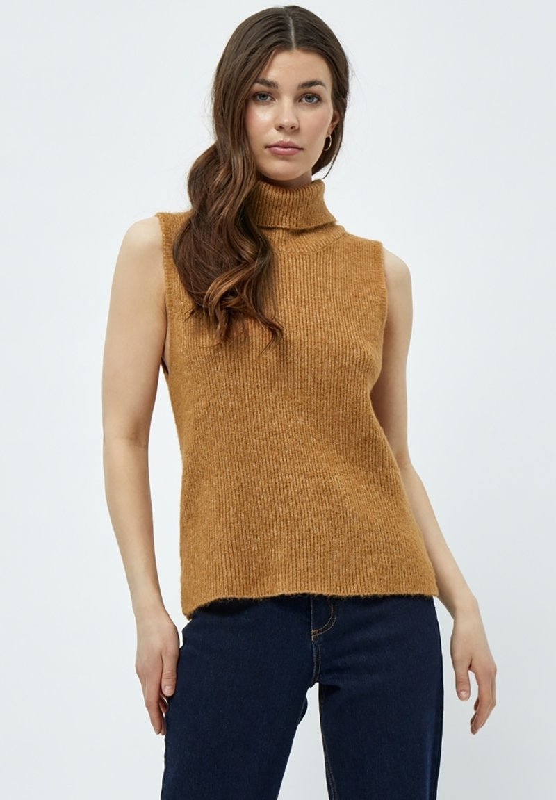 PEPPERCORN PENELOPE ROLLNECK SLIPOVER Top tobacco brown/brown