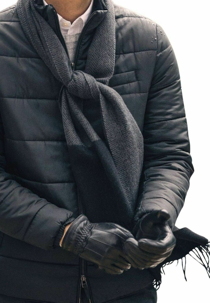 John Henric WOVEN WINTER - Sjal / Tørklæder - black