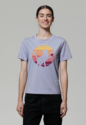 watapparel SUNSET KATZE - T-shirt imprimé - lavender