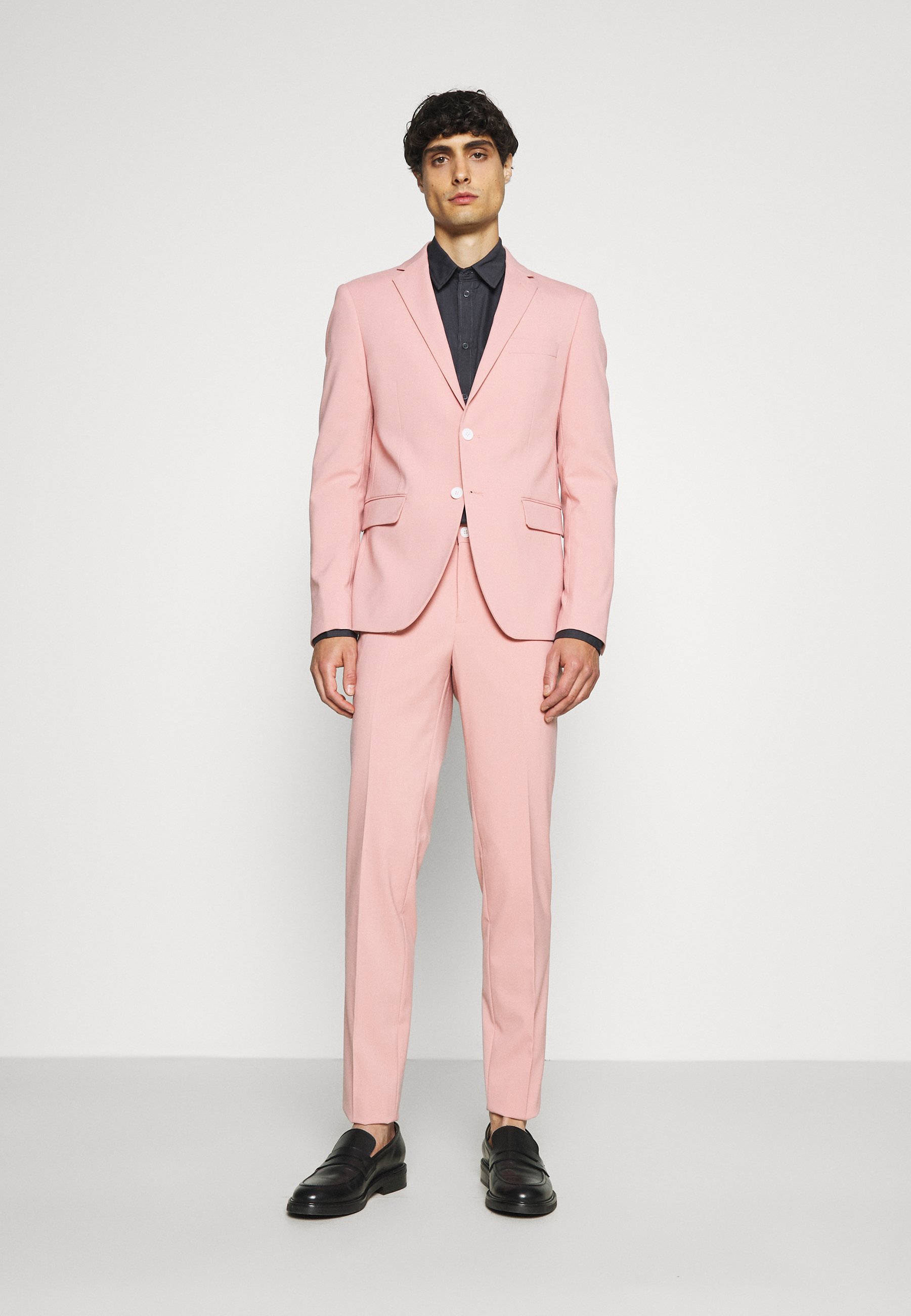 soft pink suit