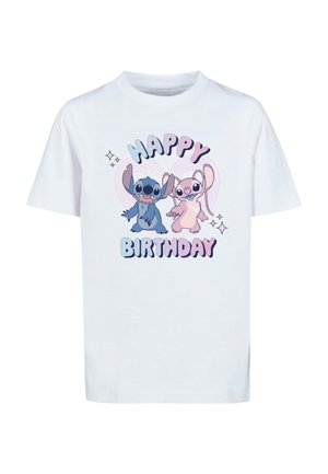 LILO AND STITCH HAPPY BIRTHDAY - Print T-shirt - white