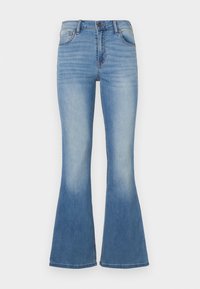 Mid-Rise Medium Wash Boot Jeans - Traperice krojene za nošenje s čizmama - med clean