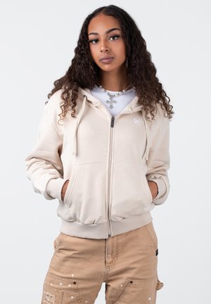 CHEST SIGNATURE - Zip-up sweatshirt - cream