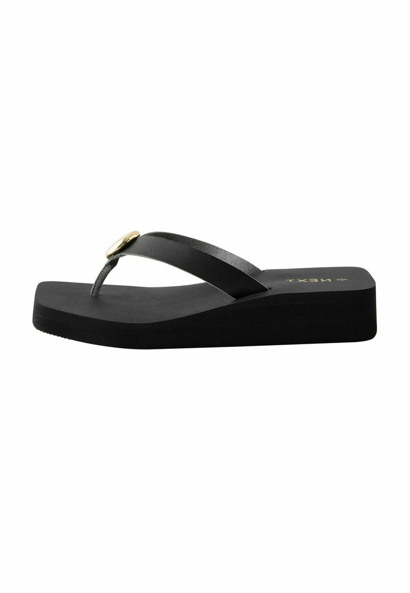 Next REGULAR FIT - HARDWARE TRIM WEDGE - Infradito - black/nero ...