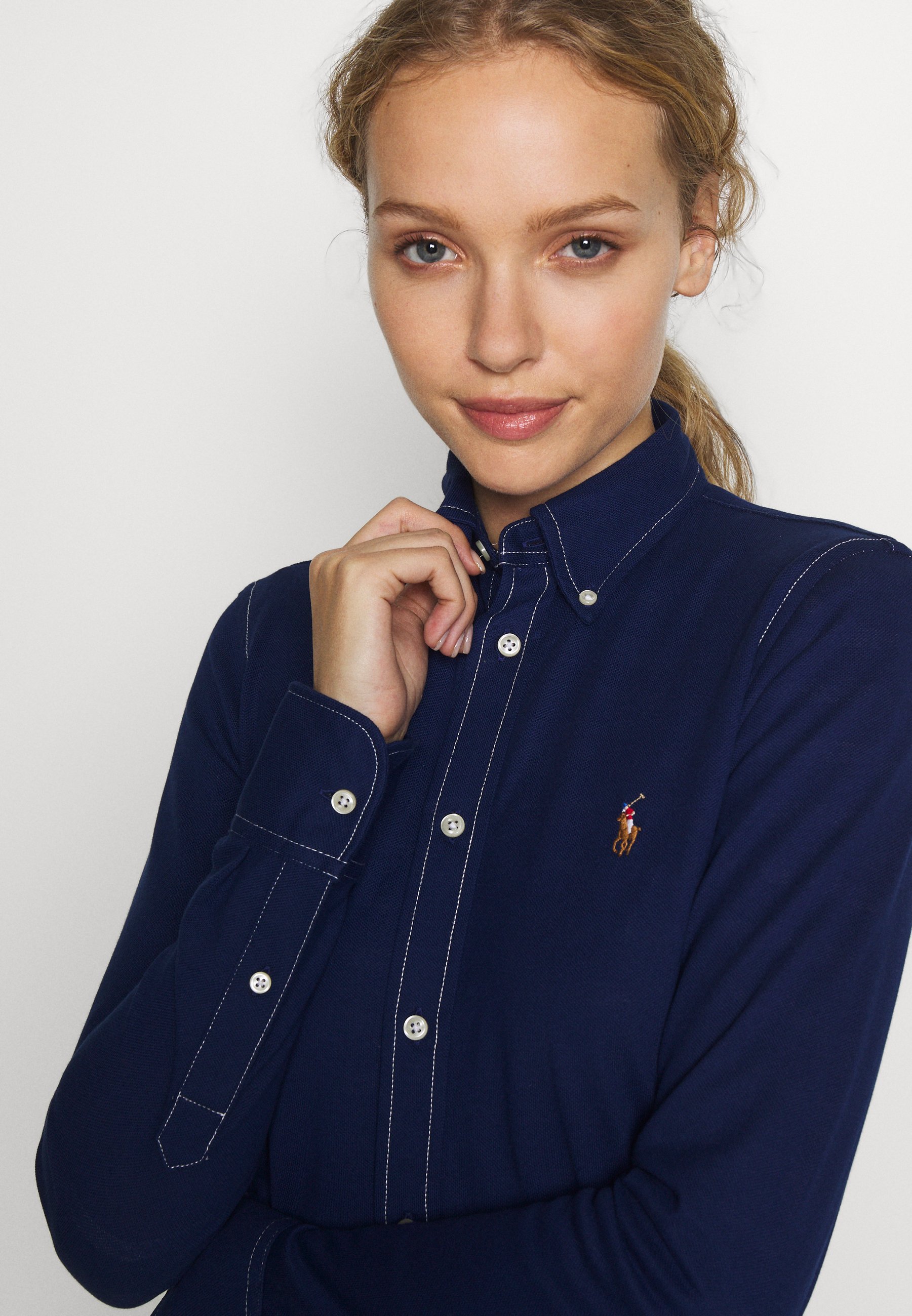 Polo Ralph Lauren HEIDI LONG SLEEVE - Overhemdblouse - holiday  navy/donkerblauw - Zalando.nl