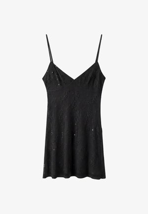 Stradivarius, RHINESTONE SHORT DRESS - Robe de soirée - black