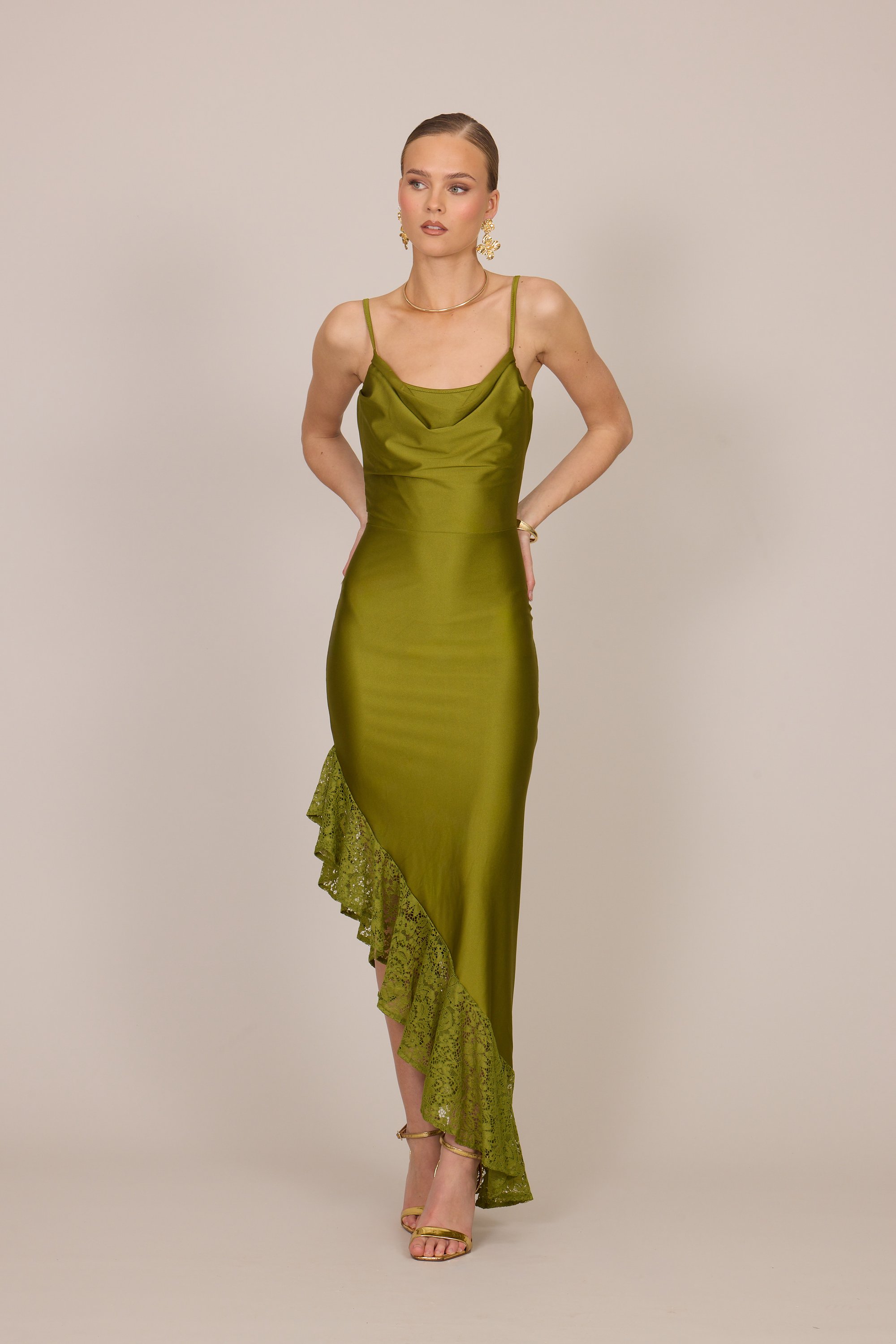 WAL G. LINI - Cocktail dress / Party dress - olive green/green - Zalando.ie