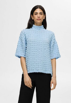 KURZEN ÄRMELN STRUKTUR - Camiseta básica - cashmere blue