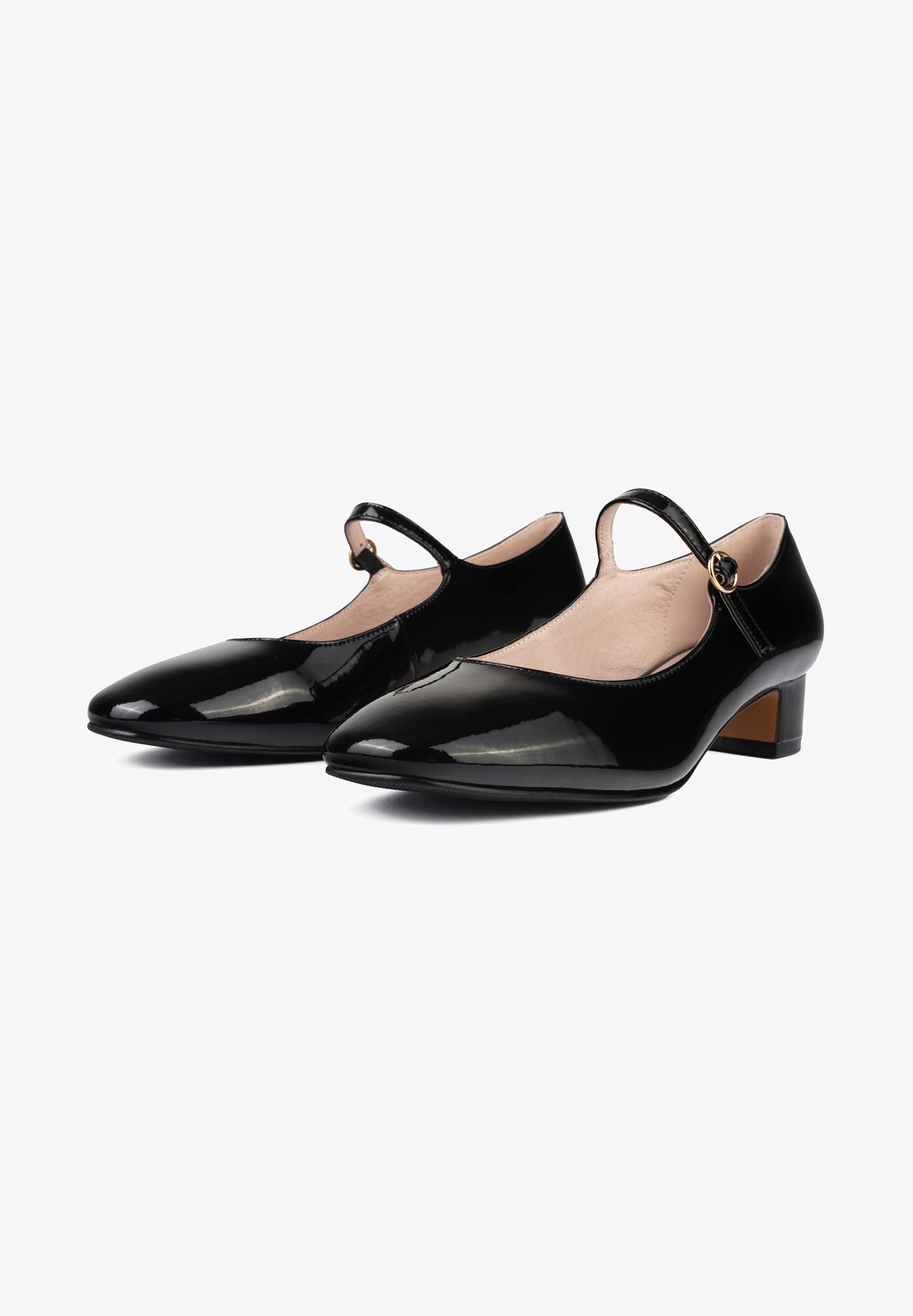 Mary Jane – Scarpe Décolleté Con Cinturino A T E Tacco A Blocco – Punta Appuntita, Cinturino Alla Caviglia Regolabile – Donna
