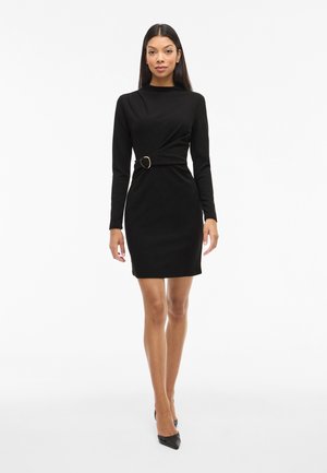VICLARA HIGHNECK SHORT BELT DRESS - Cocktail φόρεμα / Φόρεμα για πάρτι - black