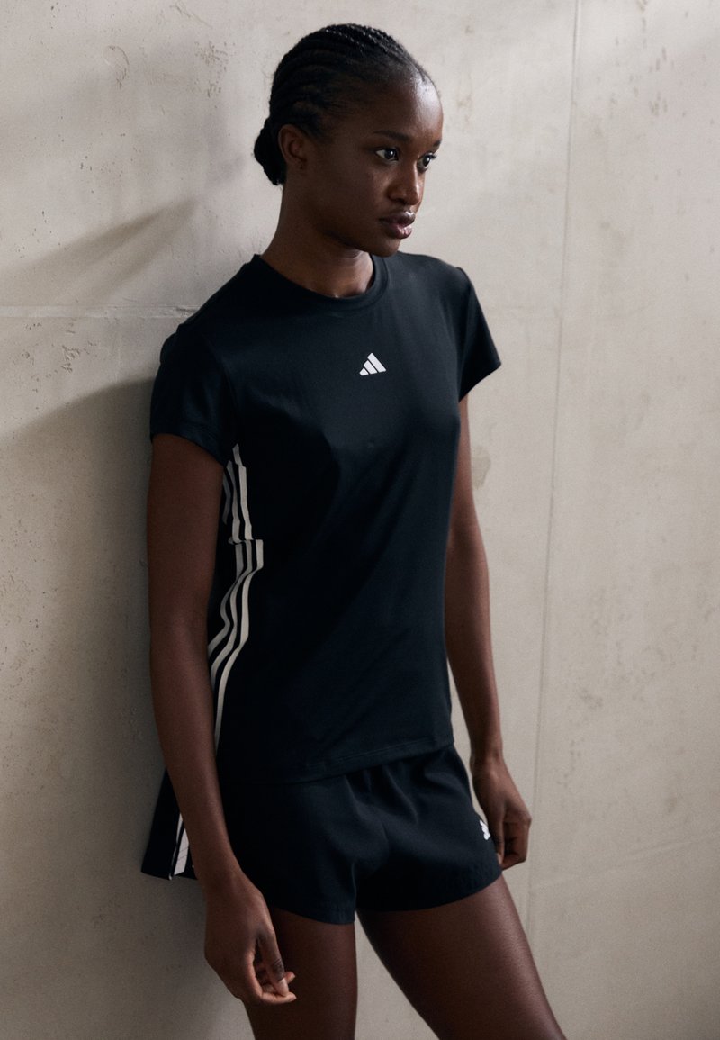 adidas Performance - HYPERGLAM TEE - Spordi T-särk - black/white, Suurenda