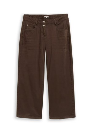 TOM TAILOR, TOM TAILOR HOSEN & CHINO CULOTTE HOSE MIT STRETCH - Pantaloni - java dark brown