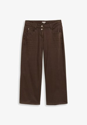 TOM TAILOR, TOM TAILOR HOSEN & CHINO CULOTTE HOSE MIT STRETCH - Pantaloni - java dark brown