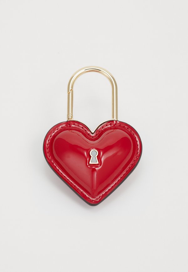 KEY TO MY HEART PATENT BAG CHARM - Keyring - cherry rouge