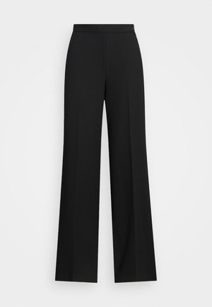 Polo Ralph Lauren WOOL CREPE WIDE-LEG TROUSER - Pantalones - black