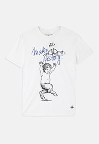 FAWN CLASSIC UNISEX - Nyomott mintás póló - white