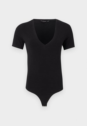 Good American SUPER STRETCH DEEP V  - T-shirt basique - black