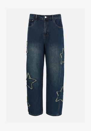 YOURTURN by Zalando, BAGGY FIT UNISEX - Торбести дънки - dark blue denim