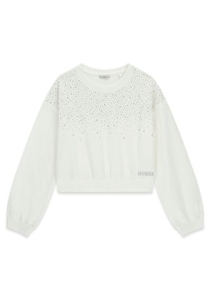 MIT STRASSSTEINEN - Sweatshirt - weiß