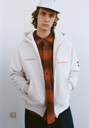 Mikina so zipsom - light grey