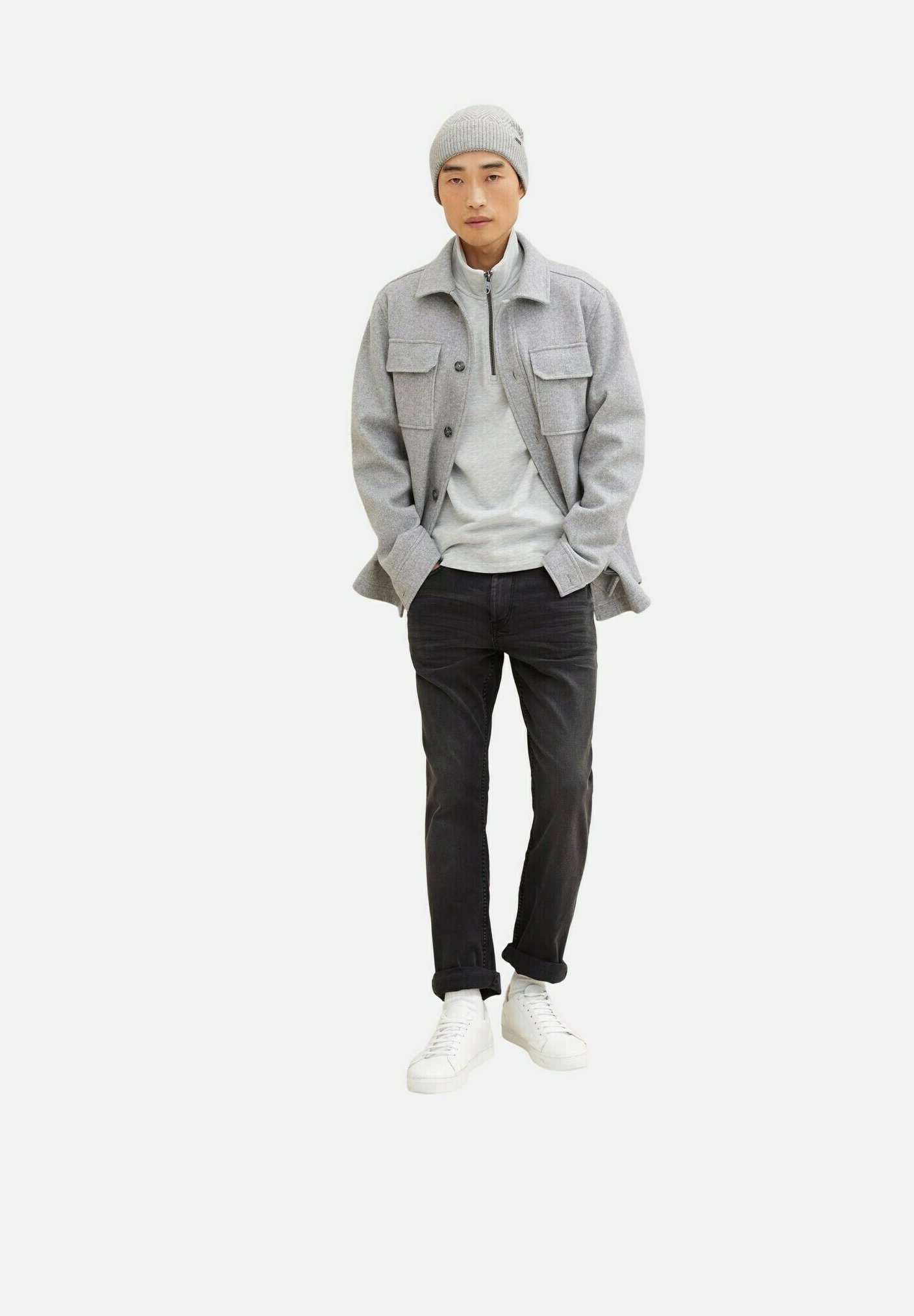 TOM TAILOR BASIC - Muts - ordinary grey melange/lichtgrijs - Zalando.nl