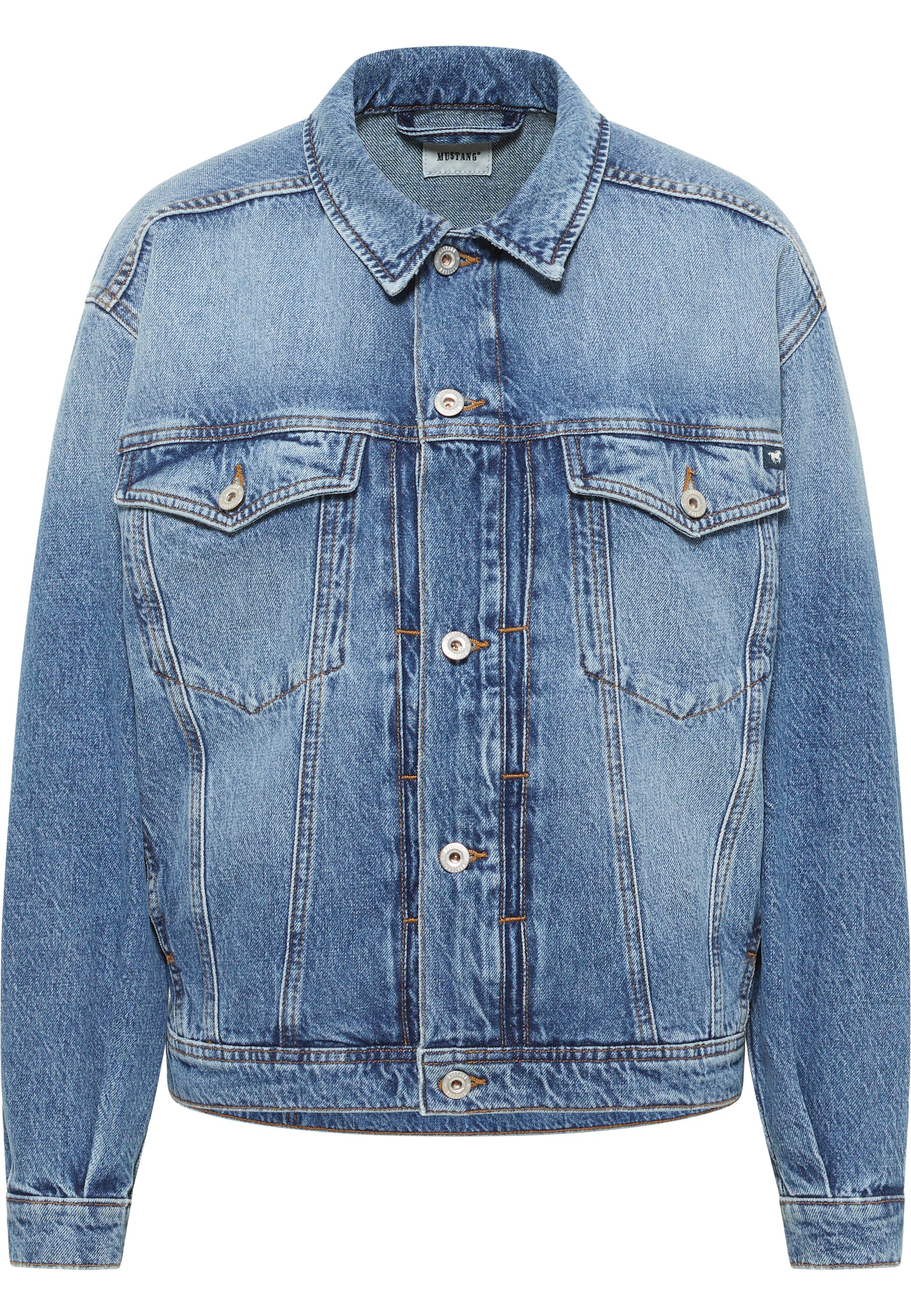 【Ats】ZipDesign DenimShirt Jacket Mustang Denim jacket - blau/blue - Zalando