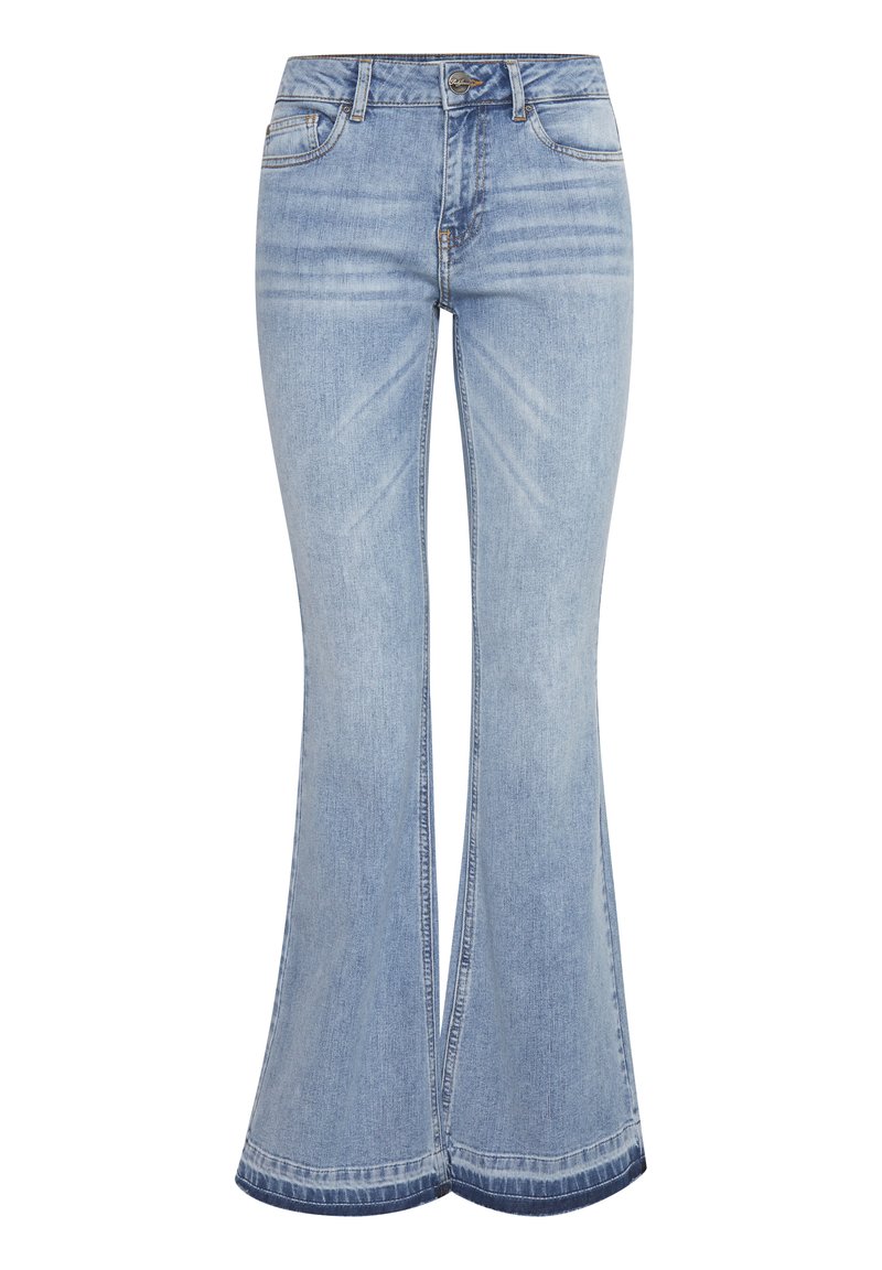 PULZ Flared Jeans lichtblauw denim