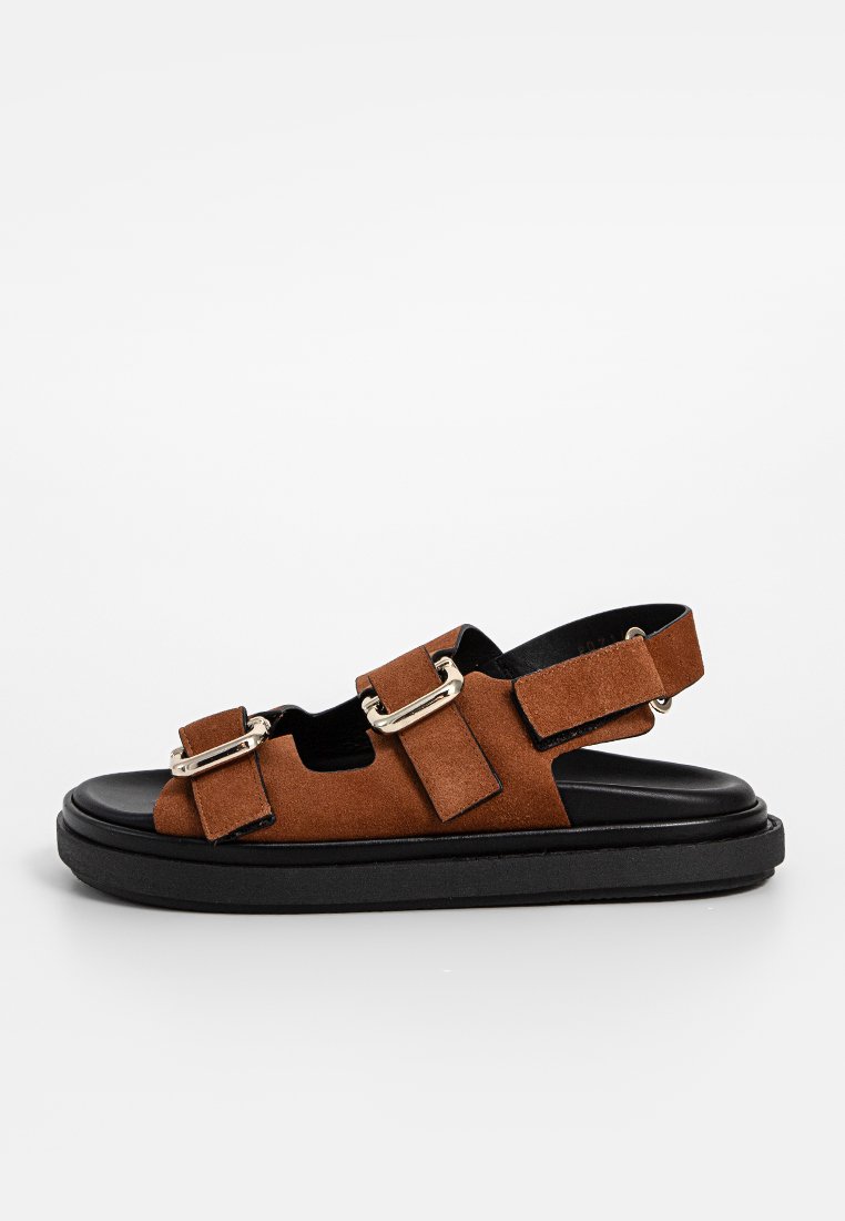 ALOHAS Sandalen met plateauzool bruin
