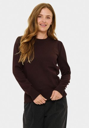 MilaSZ Pullover - Svetrík - chocolate plum