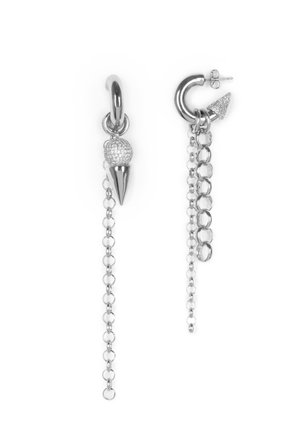 Earrings - silver-coloured