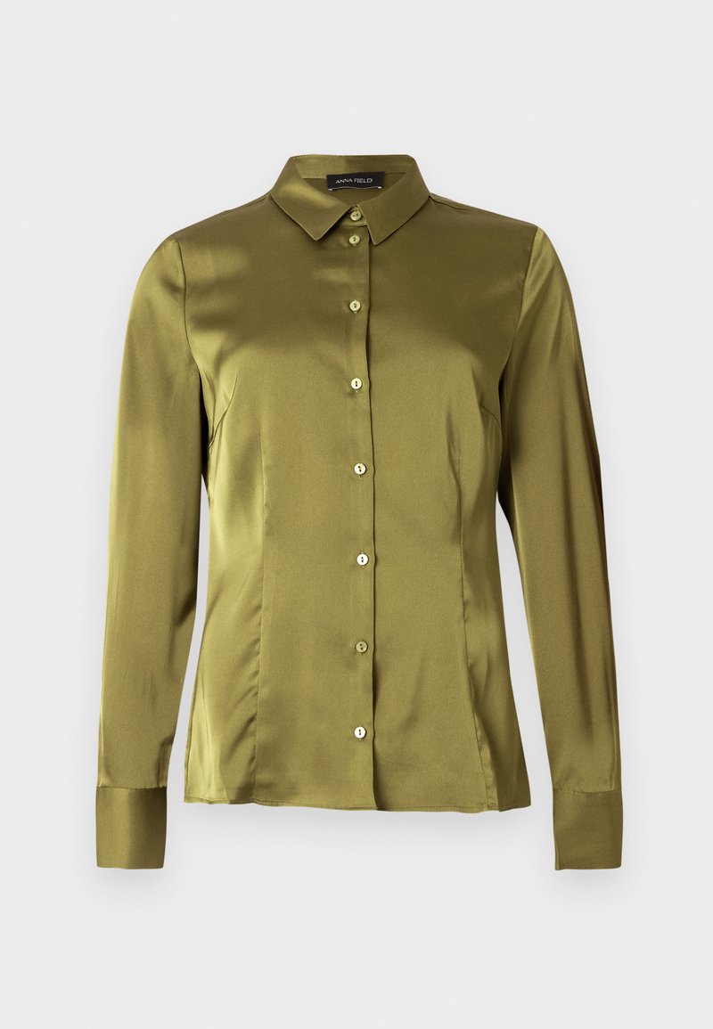 Anna Field Button-down blouse - avocado/green - Zalando.co.uk
